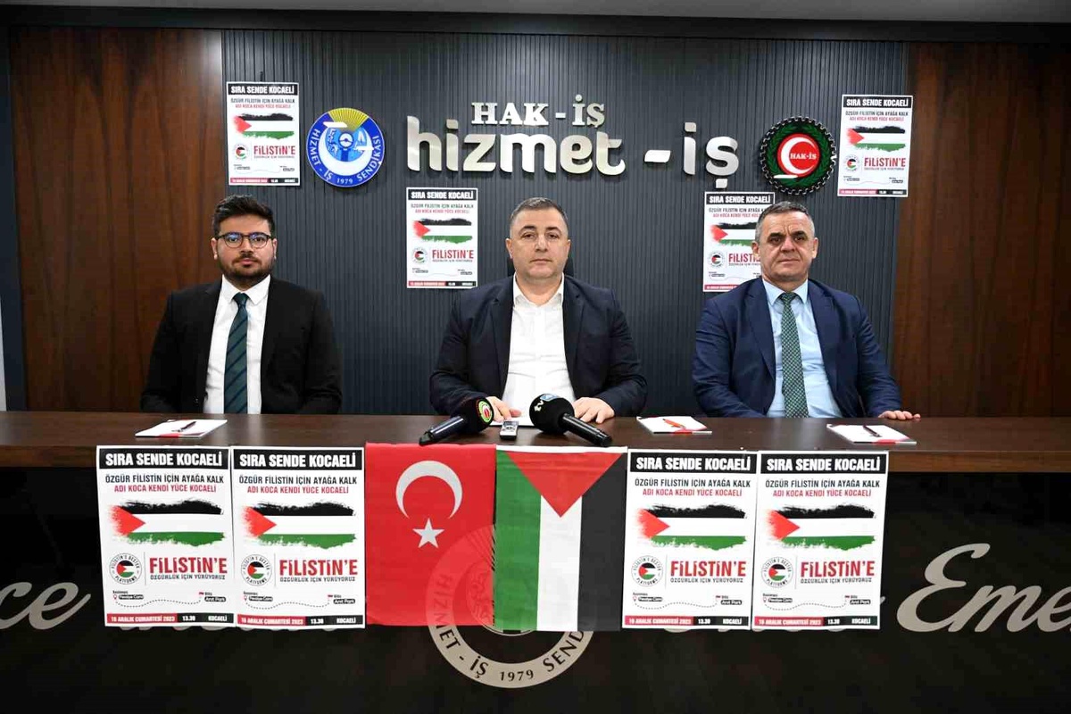 HİZMET-İŞ Genel Başkan Yardımcısı Ersoy, Filistin\'e destek yürüyüşüne davet etti