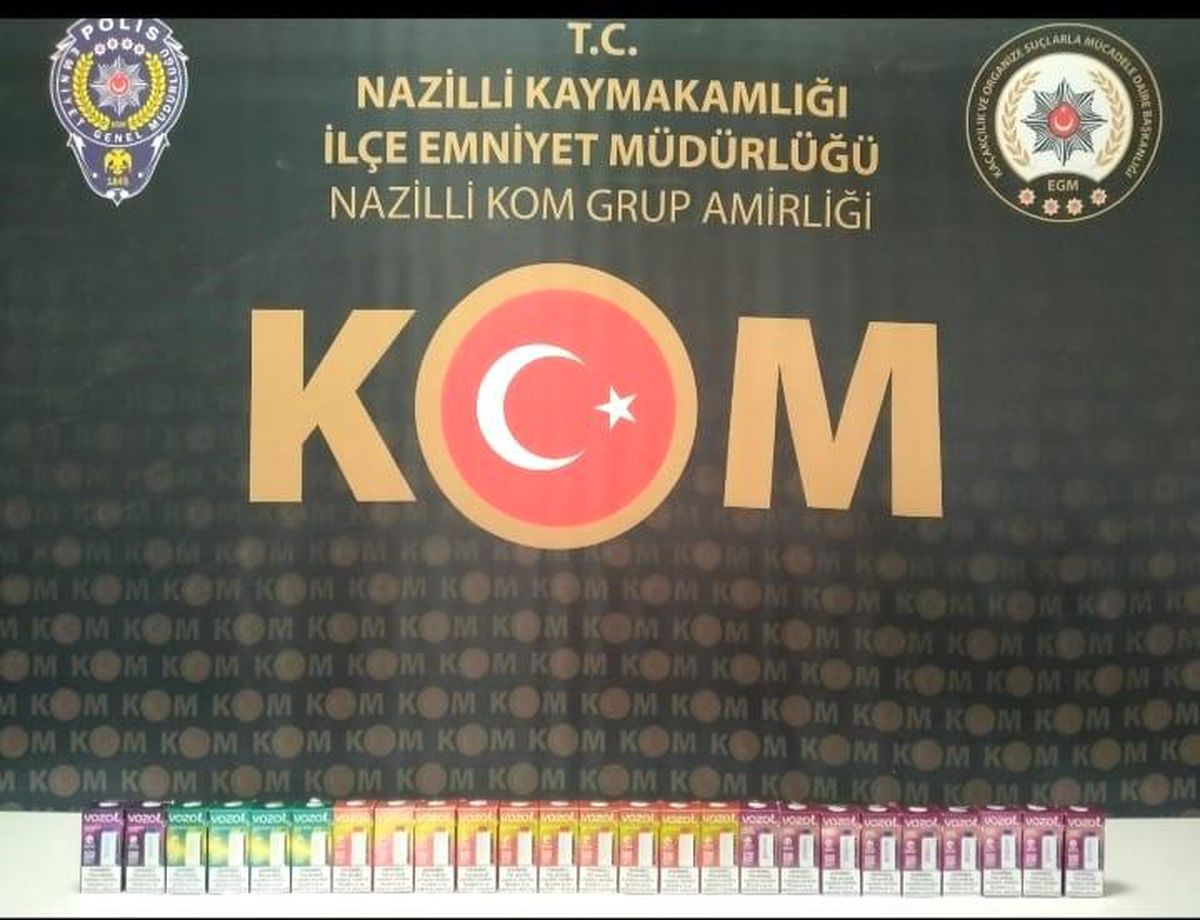 Nazilli\'de gümrük kaçağı elektronik nargile ele geçirildi