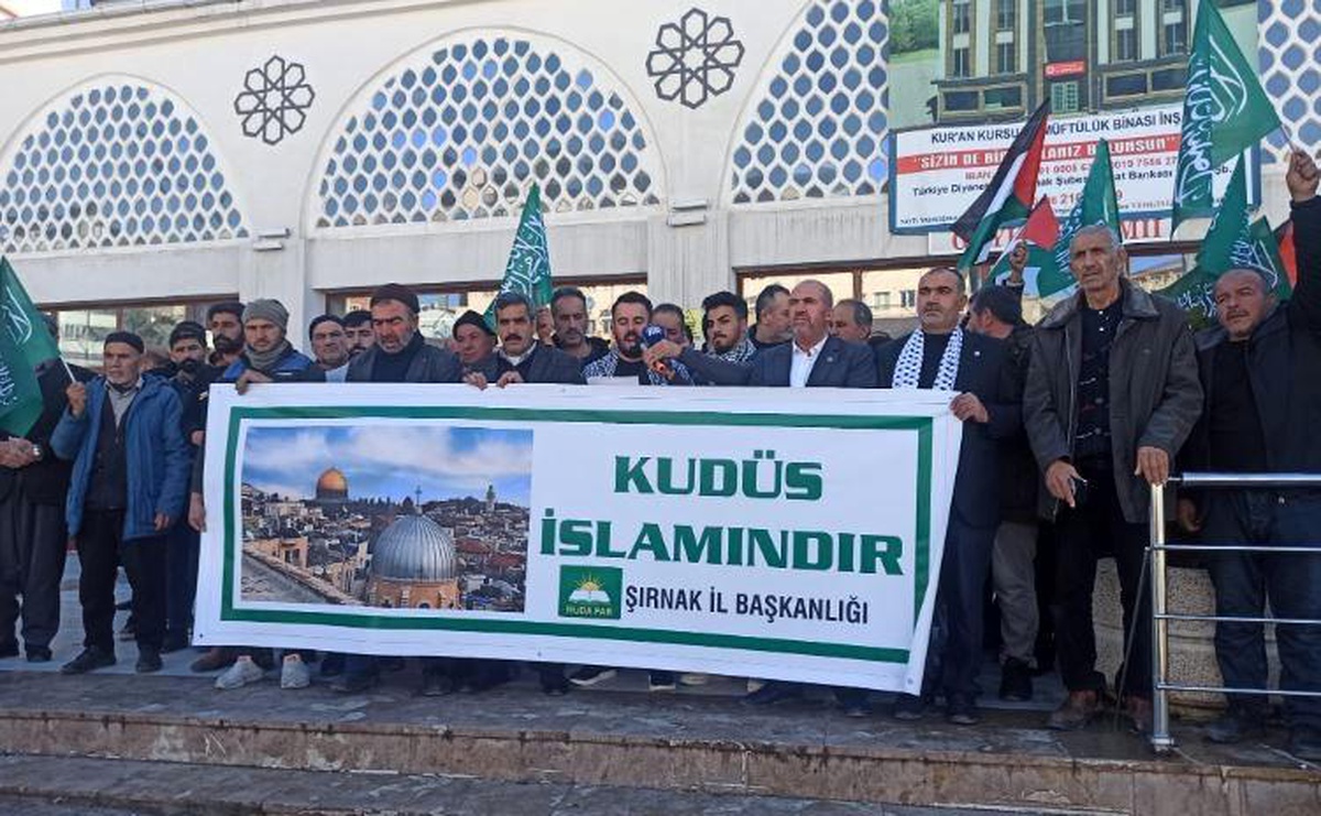 Şırnak\'ta İsrail\'in Gazze\'ye yönelik saldırılarına tepki gösterildi