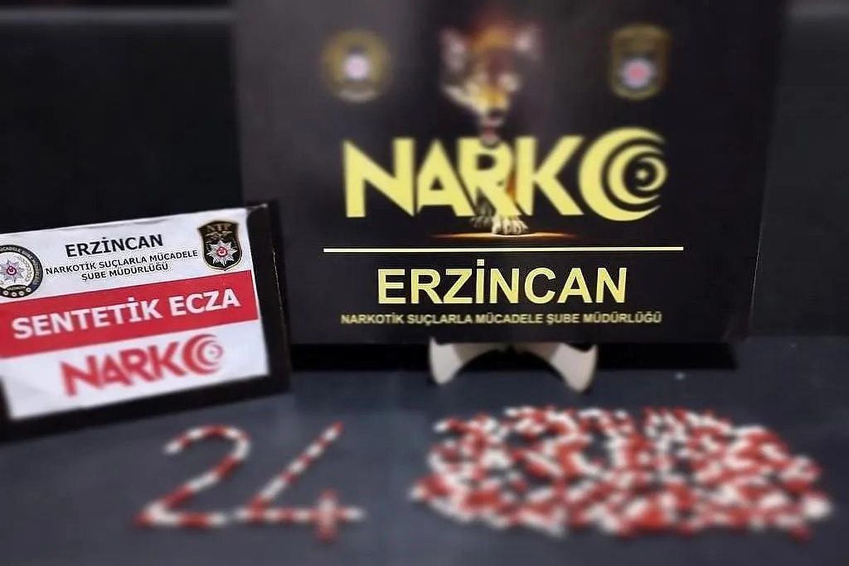 Erzincan\'da 171 adet sentetik ecza ele geçirildi