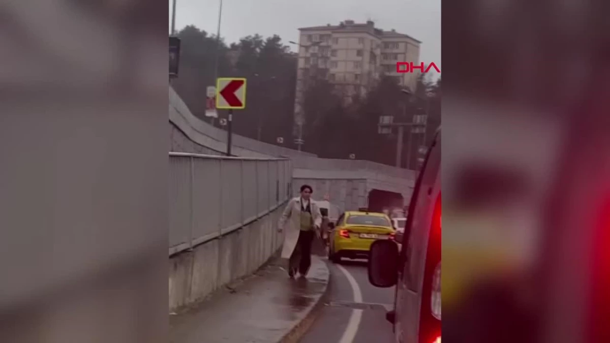 Fatih Sultan Mehmet Köprüsü\'nde taksiye tepki