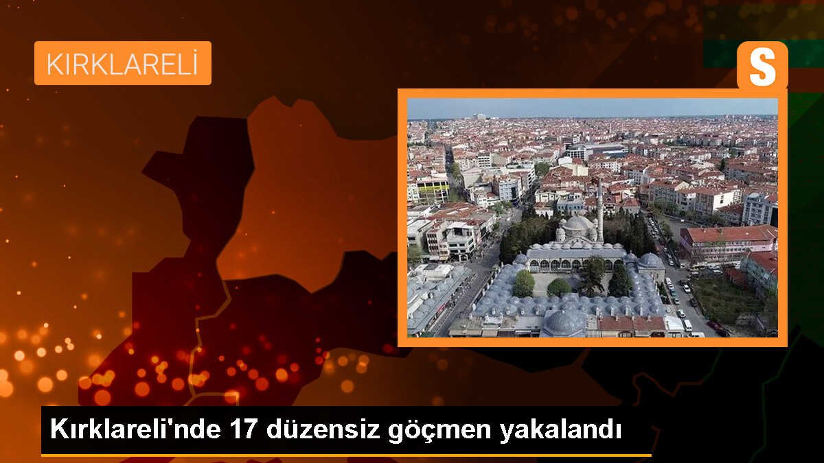 Kırklareli\'nde 17 düzensiz göçmen yakalandı