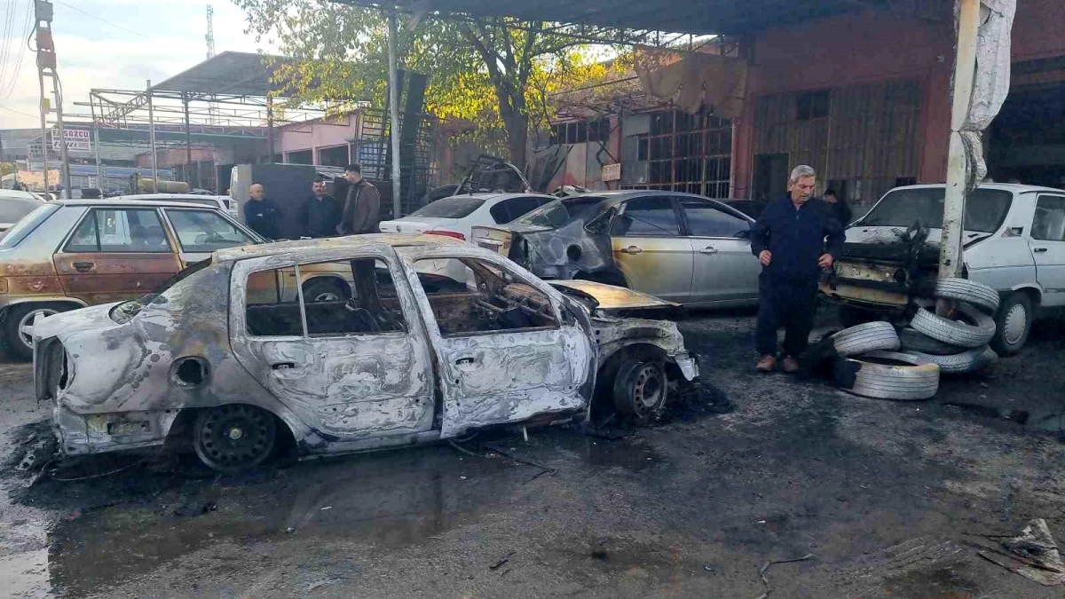 Kozan\'da kaza yapan otomobil tamirhanede kundaklandı