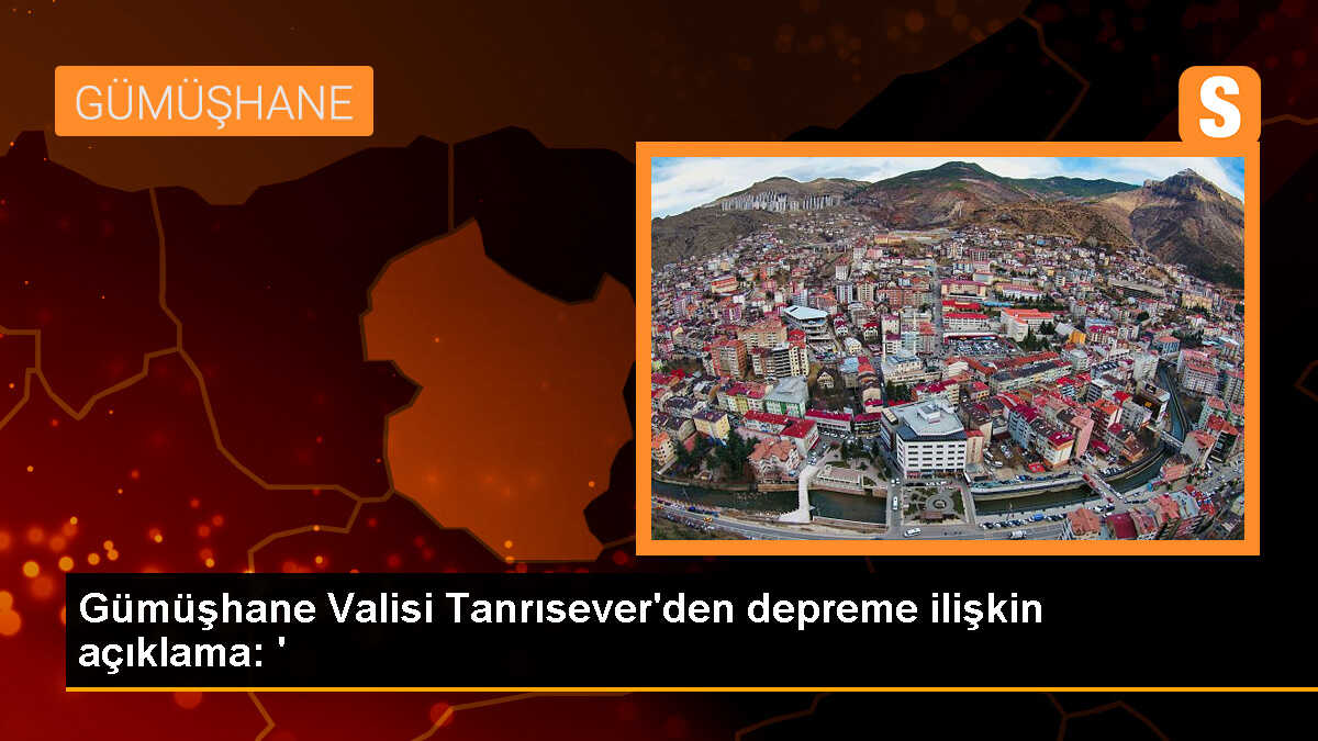 Gümüşhane\'de 4,3 Şiddetinde Deprem
