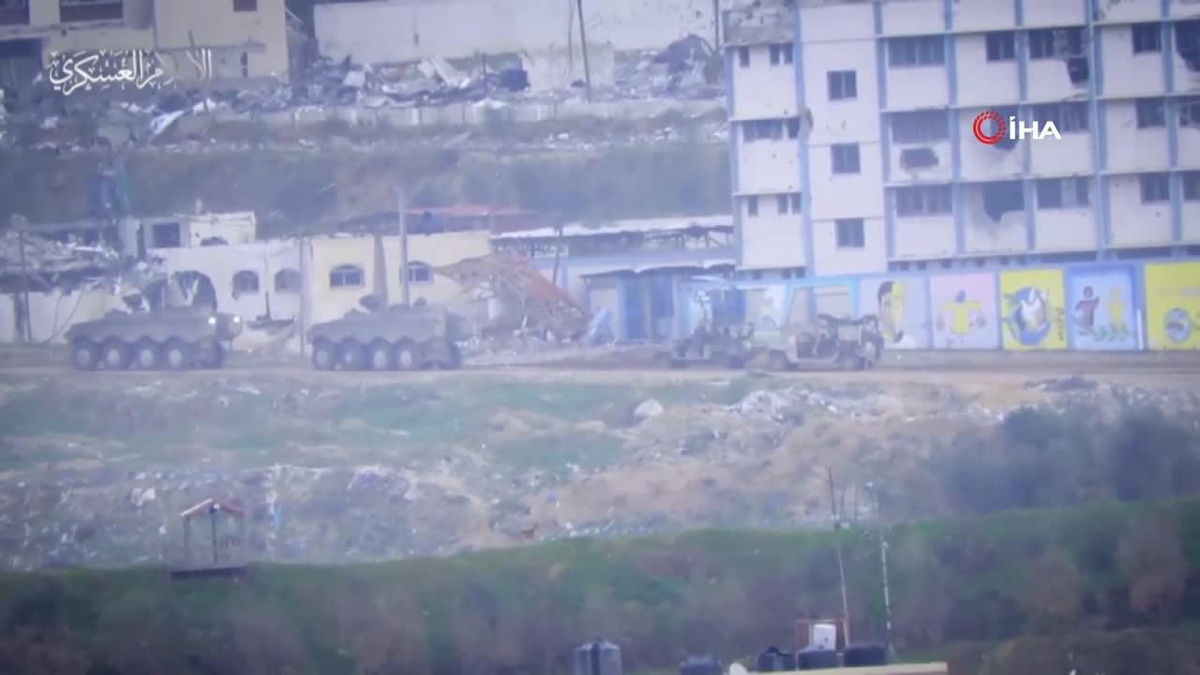 Hamas, İsrail konvoyuna saldırı görüntülerini paylaştı
