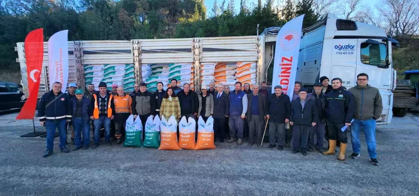 Çanakkale\'de orman yangınlarından zarar gören hayvan üreticilerine kesif yem desteği