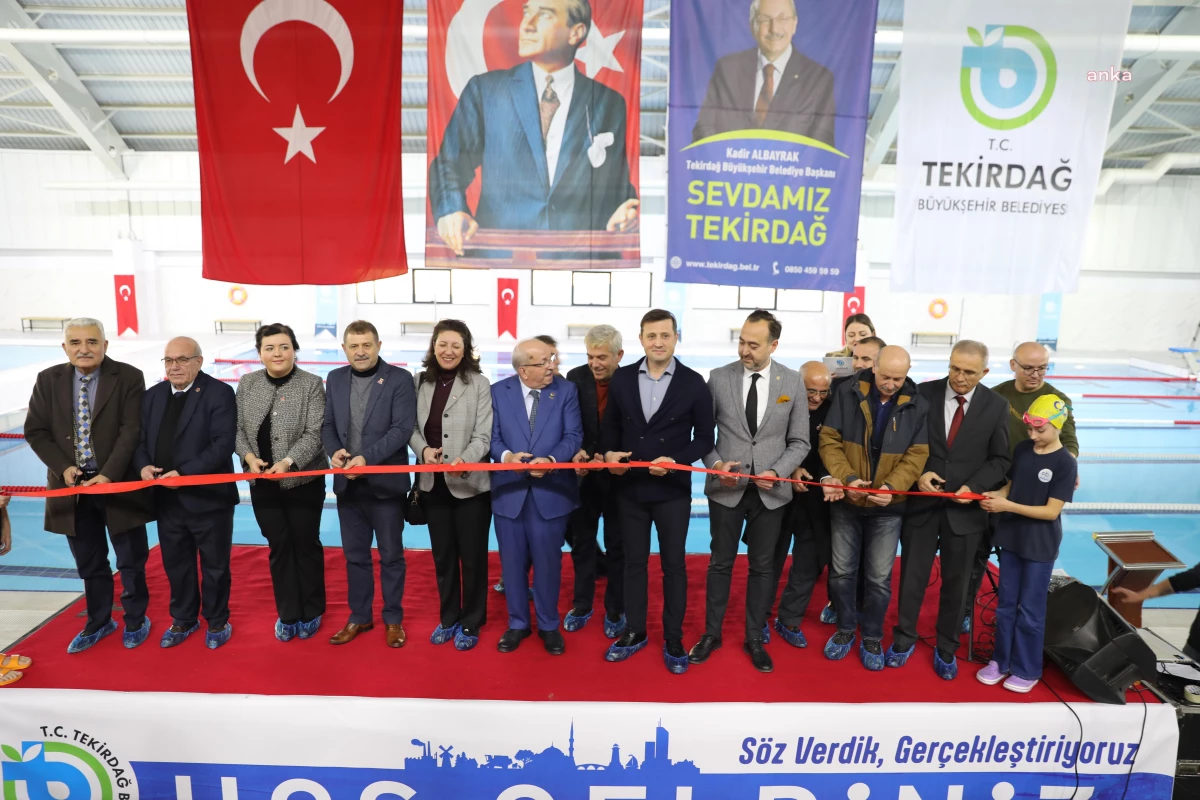 Çerkezköy\'de Atatürk Yarı Olimpik Yüzme Havuzu Açıldı