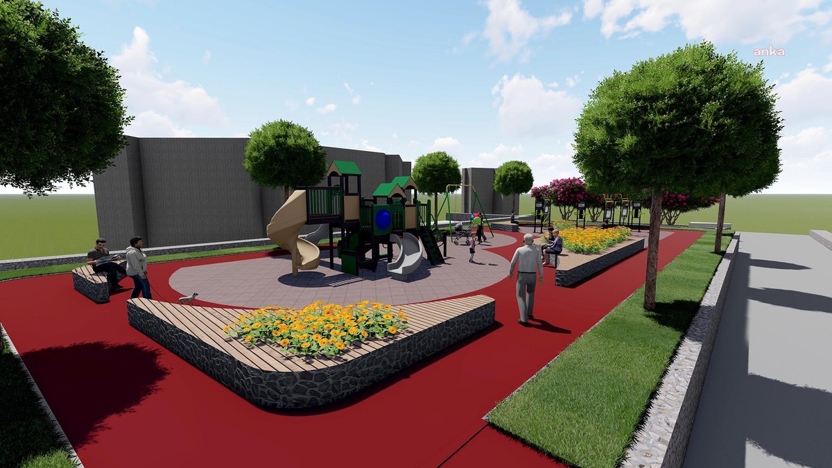 Kuşadası Belediyesi Bayraklıdede Mahallesi\'ne yeni bir park kazandırıyor