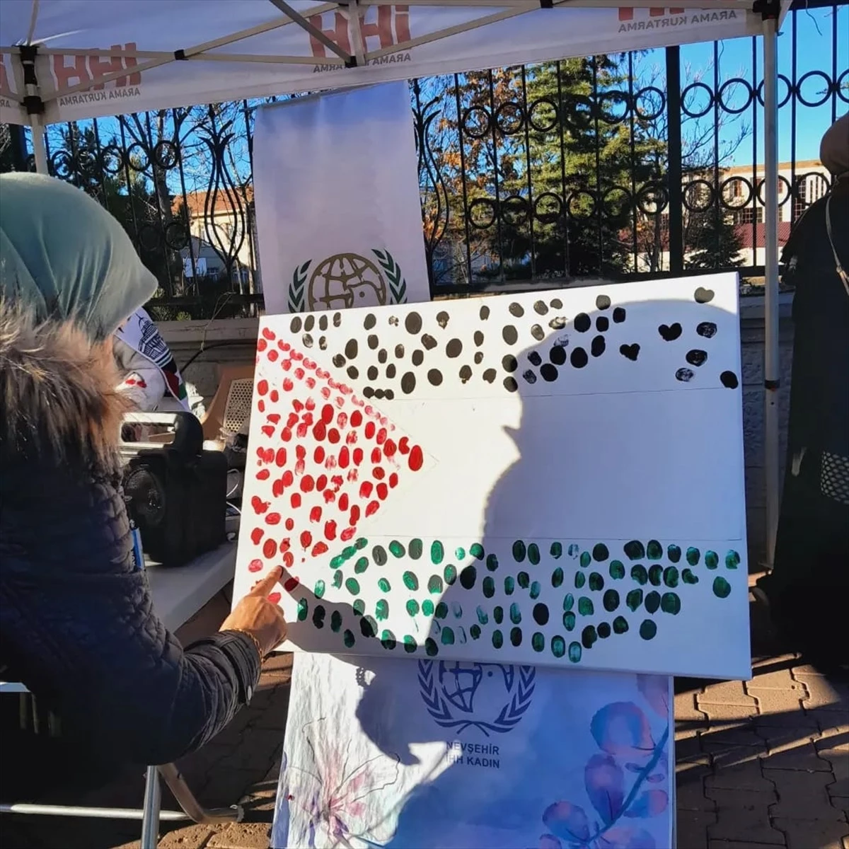 Nevşehir Hacı Bektaş Veli Üniversitesi öğrencileri Filistin\'e destek etkinliği düzenledi