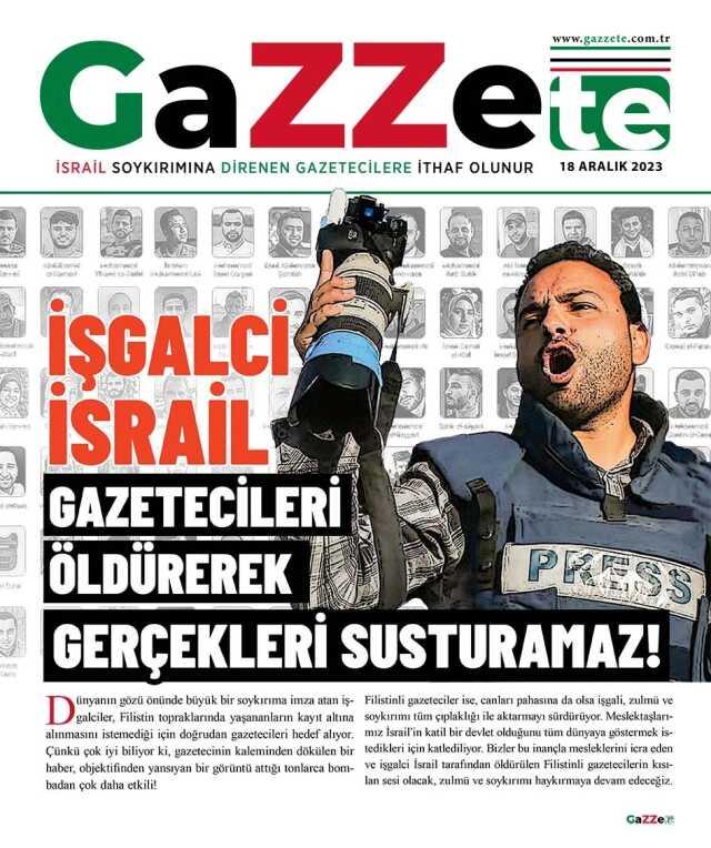 Gazze'de Hayatını Kaybeden Gazetecilere Adanmış 'GaZZete' İstanbul'da Dağıtıldı