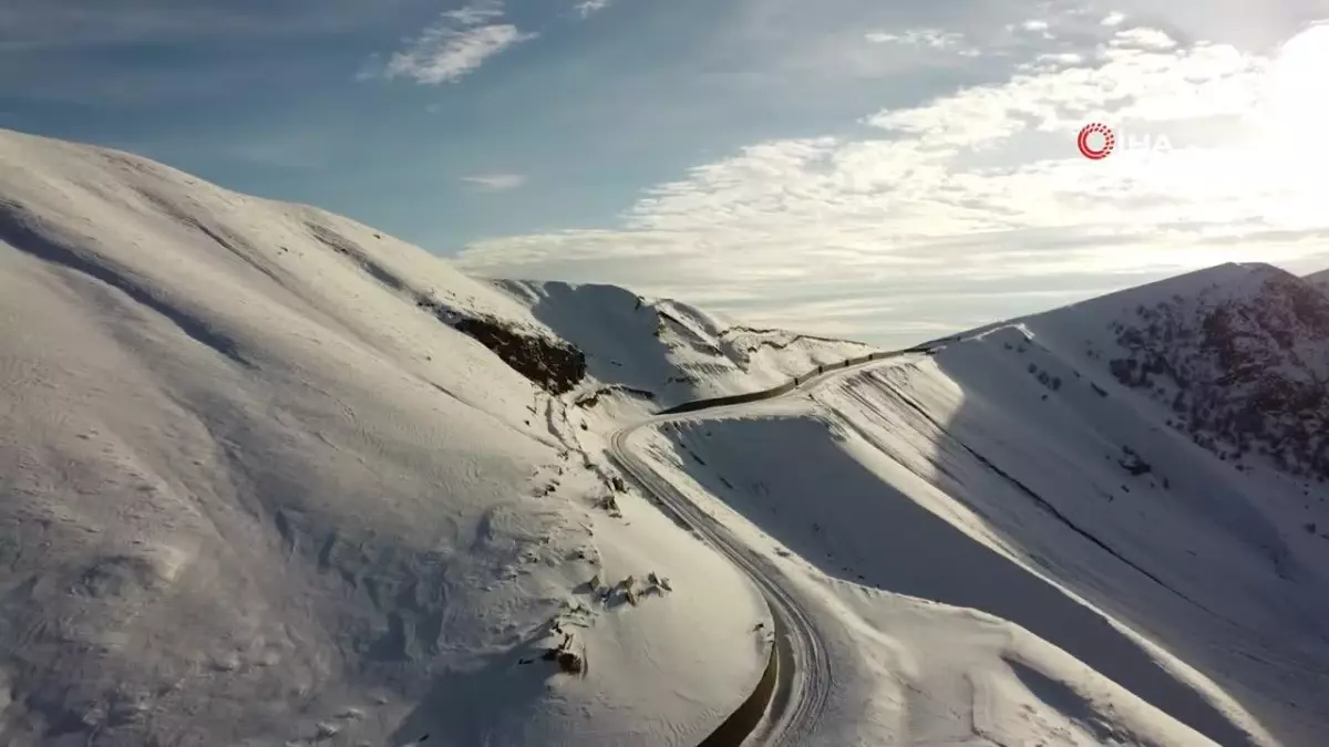 Nemrut Kalderası\'nda eşsiz kar manzaraları