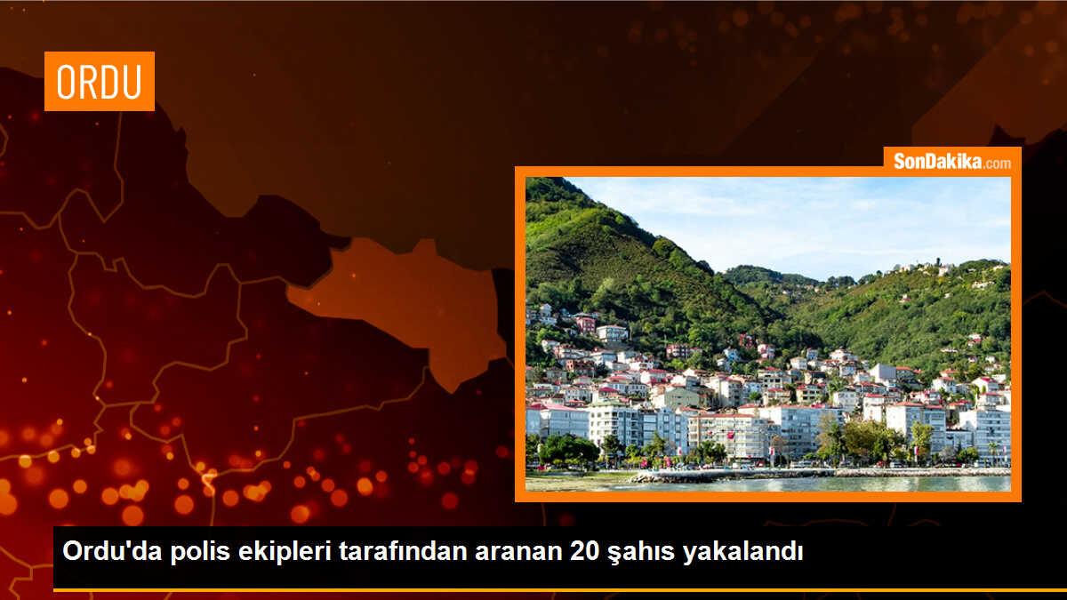 Ordu\'da aranan 20 şahıs yakalandı