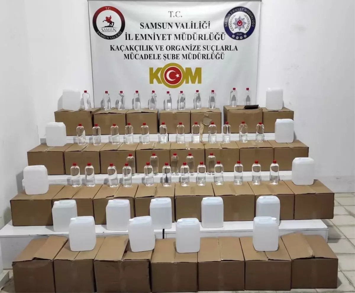 Samsun\'da 895 Litre Etil Alkol Ele Geçirildi