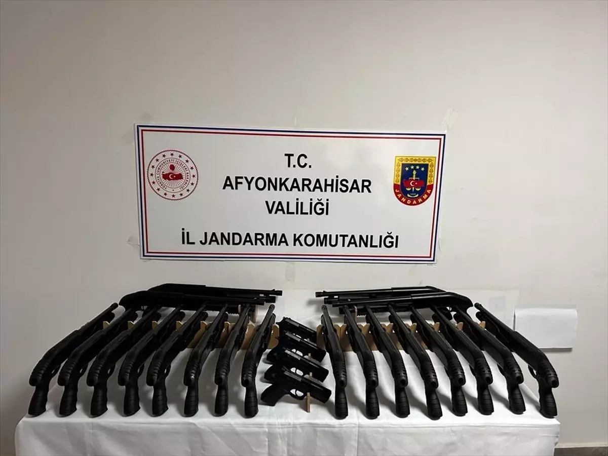 Afyonkarahisar\'da 24 ruhsatsız silah ele geçirildi