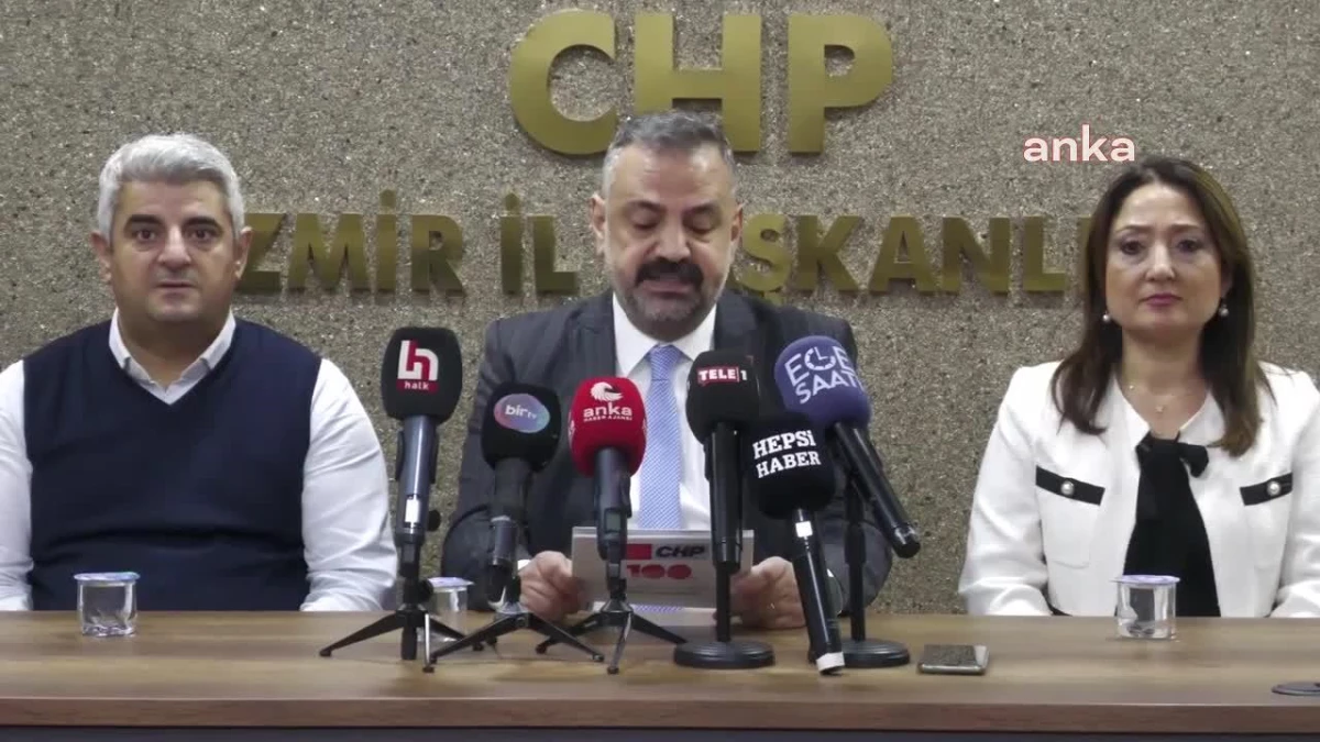 CHP İzmir İl Başkanı Aslanoğlu\'ndan Cumhurbaşkanı\'na Çağrı: "Milli Eğitim Bakanı\'nı Görevden Alın"