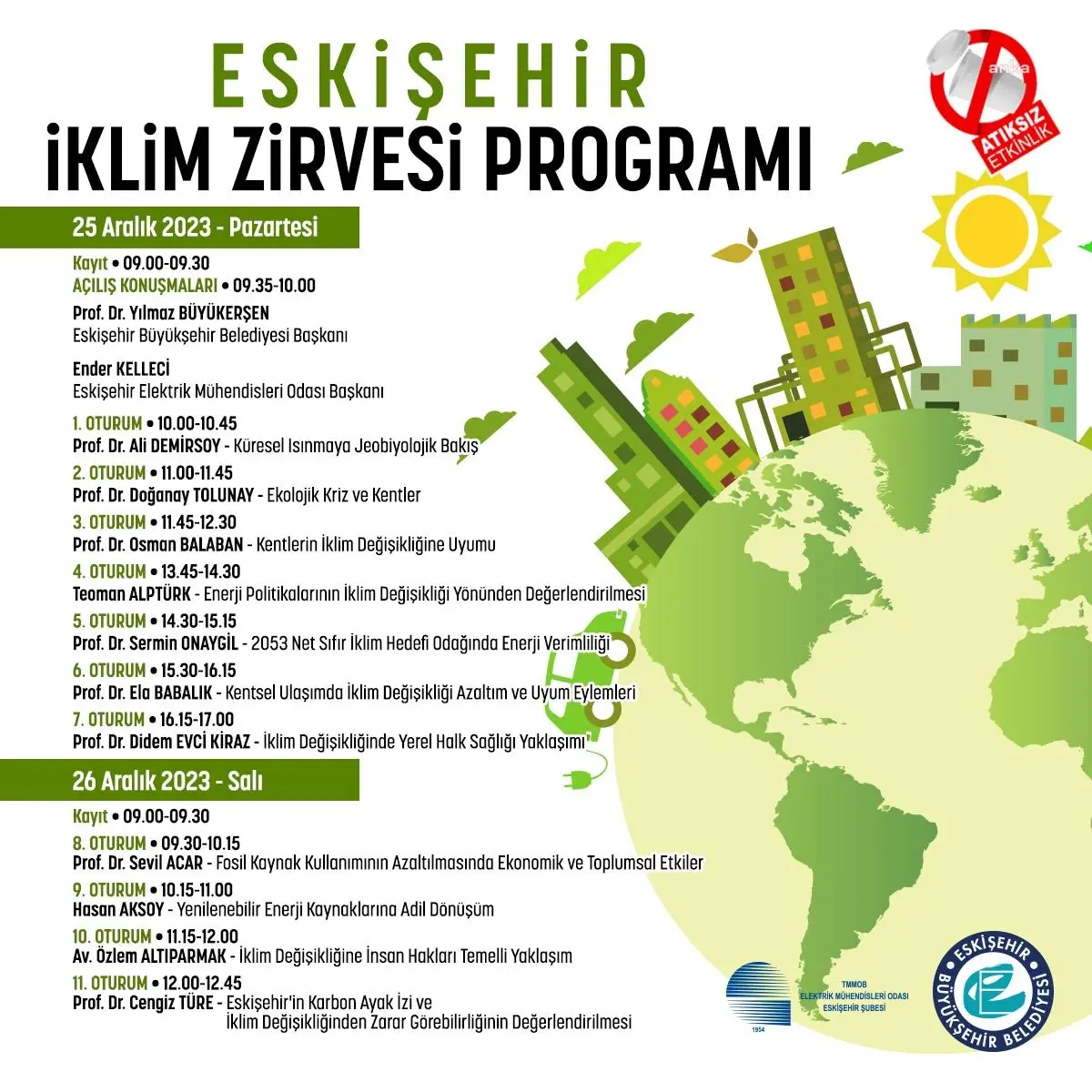 Eskişehir İklim Zirvesi 25-26 Aralık\'ta düzenlenecek