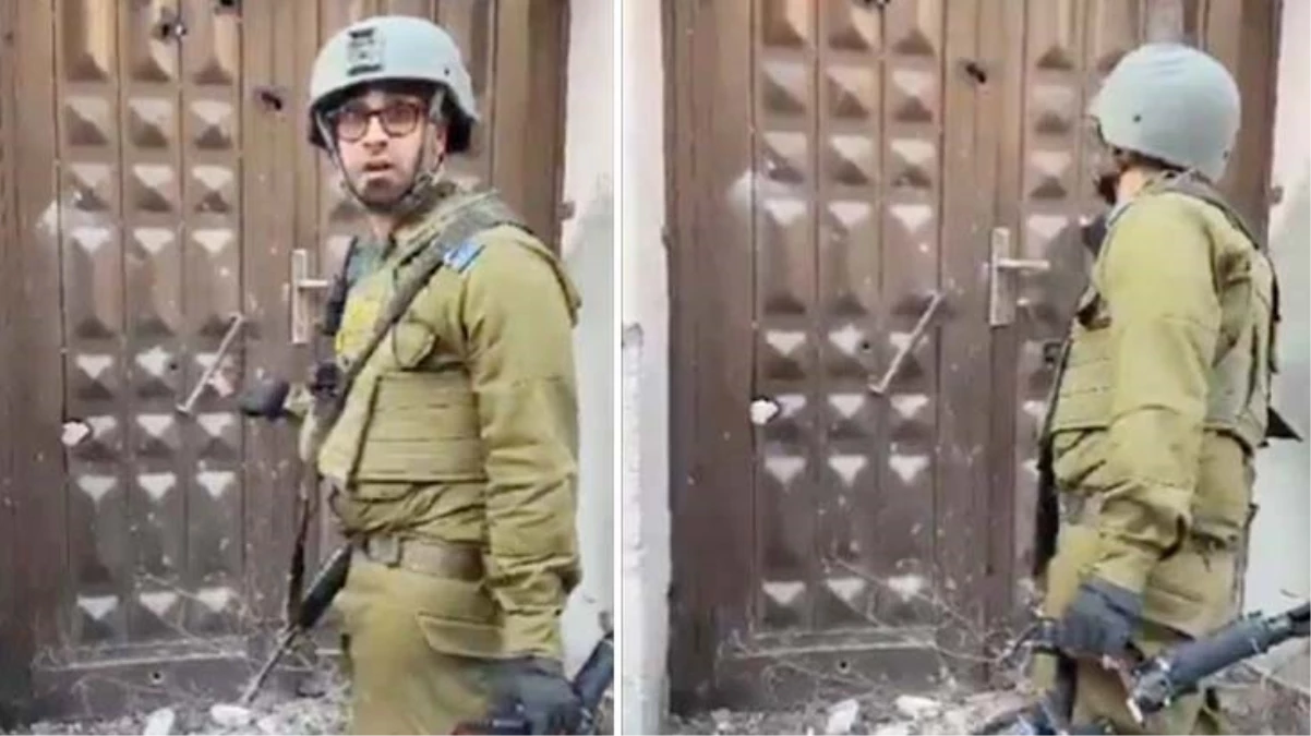 İsrail askeri, yerle bir ettikleri evin önünde Filistinlilerle dalga geçti: Neden kapıyı açmıyorlar?