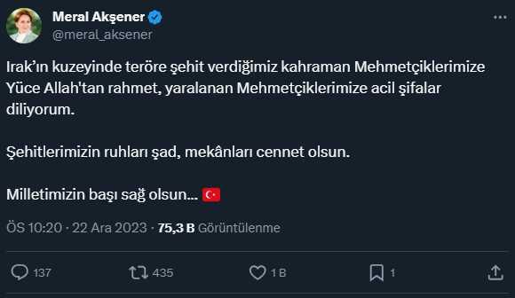 Şehitler için siyasilerden peş peşe taziye mesajları