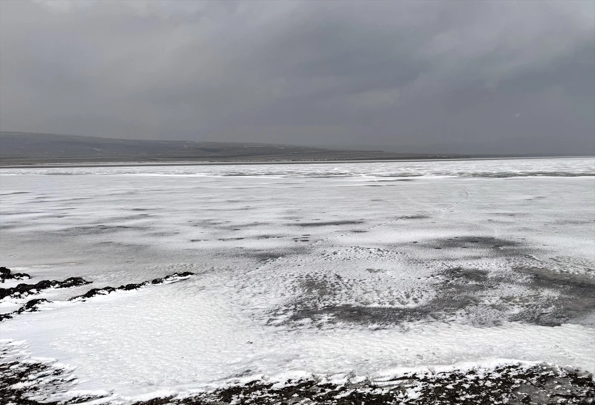 Ardahan\'da soğuk hava etkisi: Aktaş Gölü buz tuttu