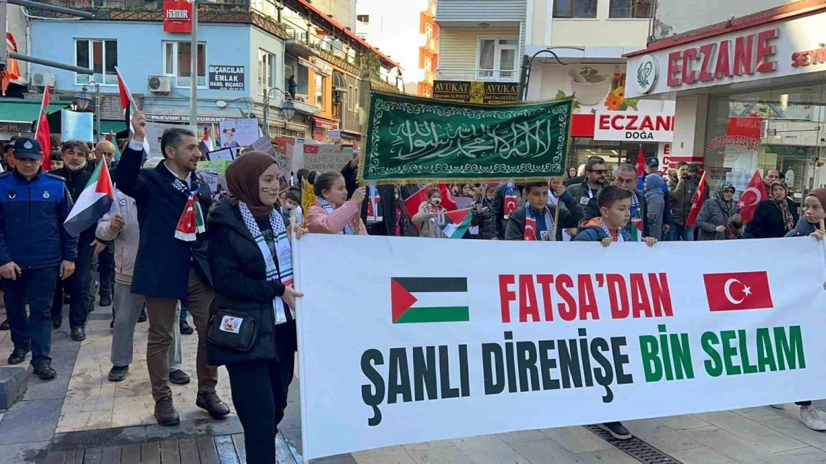 Fatsa\'da Büyük Filistin Yürüyüşü düzenlendi