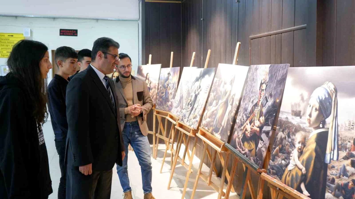 Erzurum Raci Alkır Güzel Sanatlar Lisesi Öğretmeni İsrail\'in Gazze\'deki Soykırımına Dikkat Çekti