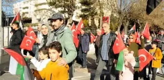 Kayseri'de Filistin'e destek yürüyüşü ve şehitleri anma programı