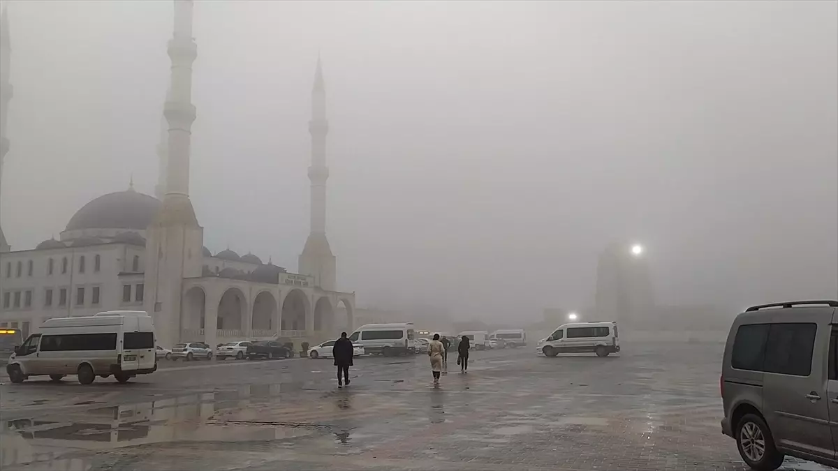 Mardin\'in Kızıltepe ilçesinde yoğun sis etkili oldu