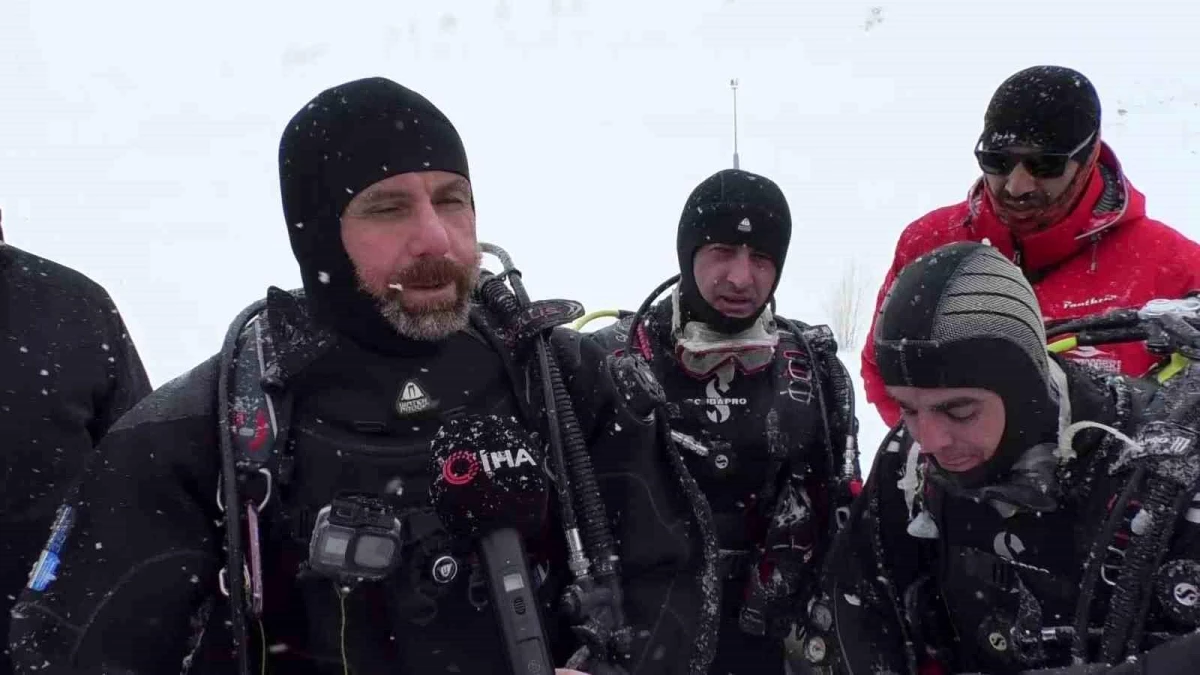 Palandöken Kayak Merkezi\'nde Yüksek İrtifa Buz Altı Dalışı Gerçekleştirildi