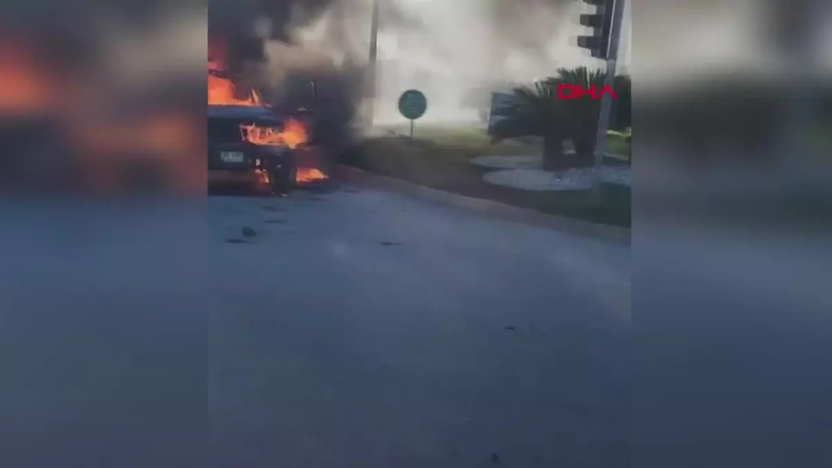 Antalya'da Yanan Cip Patladı