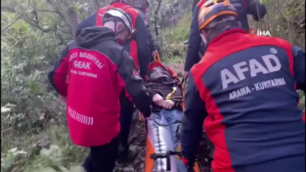 Gebze\'de kanyonda ayağı burkulan kişi kurtarıldı