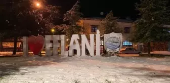 Karabük'te yüksek kesimlerde kar yağışı