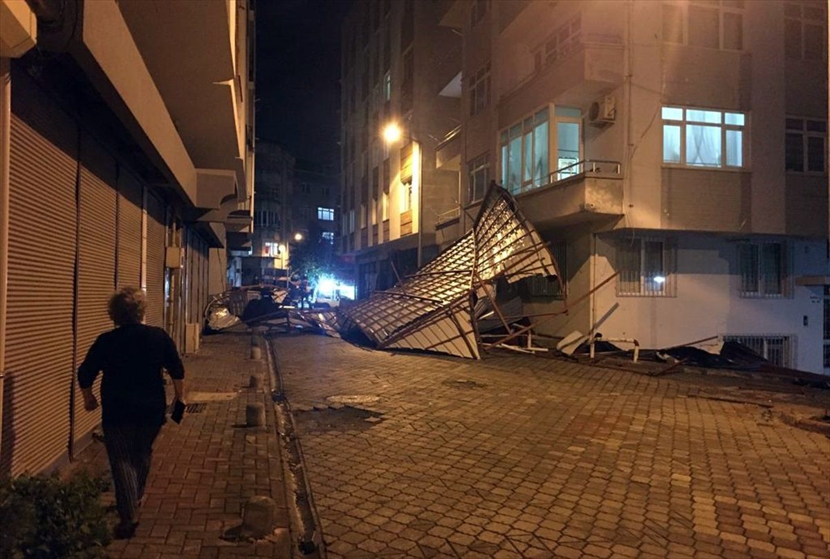 Samsun\'da Şiddetli Rüzgarın Etkisi: Evlerin Çatıları Zarar Gördü, Ağaçlar Devrildi