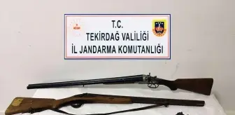 Hayrabolu'da tarihi eser ve silah ele geçirildi