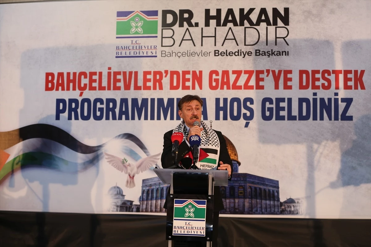 Bahçelievler Belediyesince "Gazze Dayanışma Çadırı" kuruldu