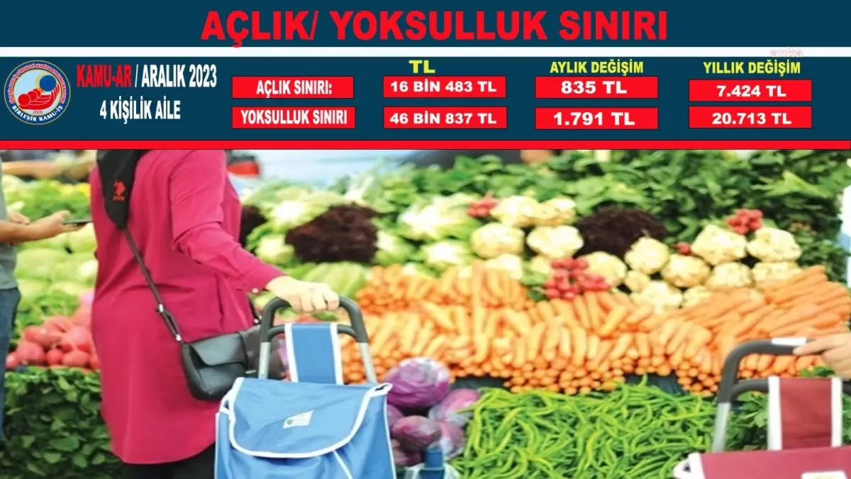 Aralık Ayında Açlık ve Yoksulluk Sınırı Yükseldi