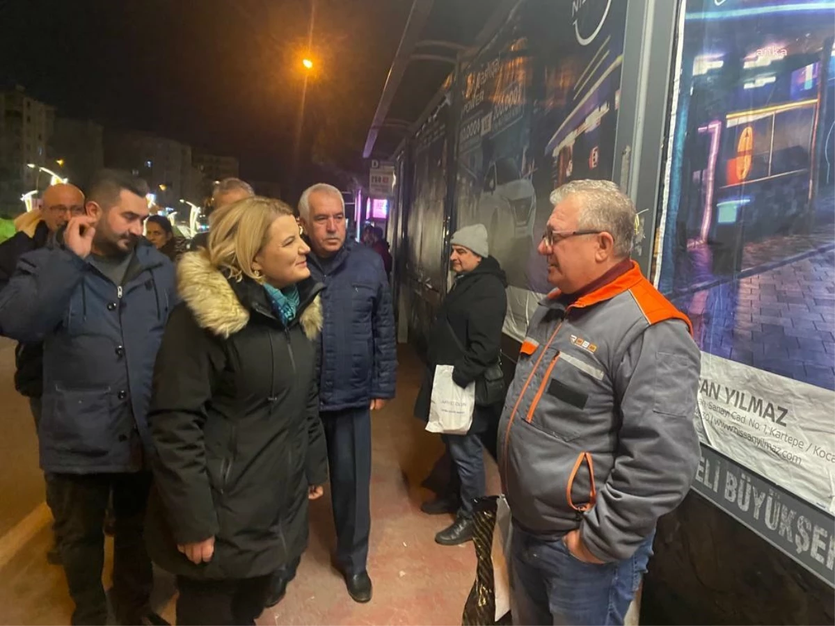 İzmit Belediye Başkanı Fatma Kaplan Hürriyet, işçileri ziyaret etti