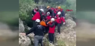 Ballıkayalar Kanyonu'nda mahsur kalan kişi kurtarıldı