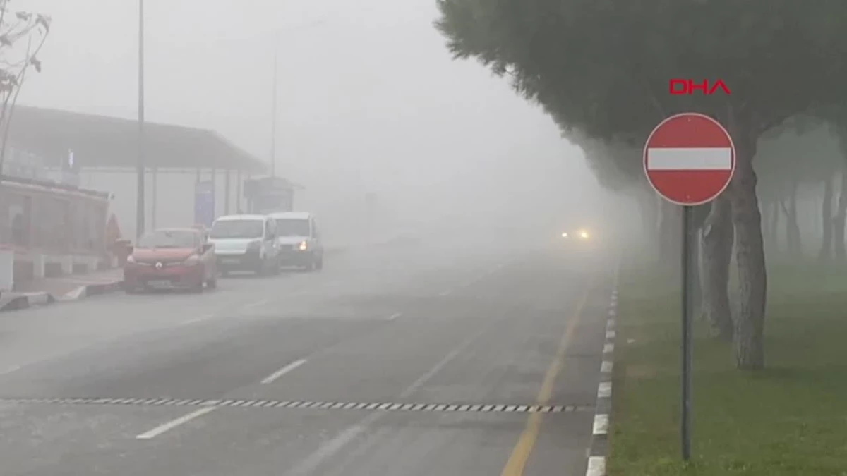 Manisa\'da yoğun sis nedeniyle görüş mesafesi düştü