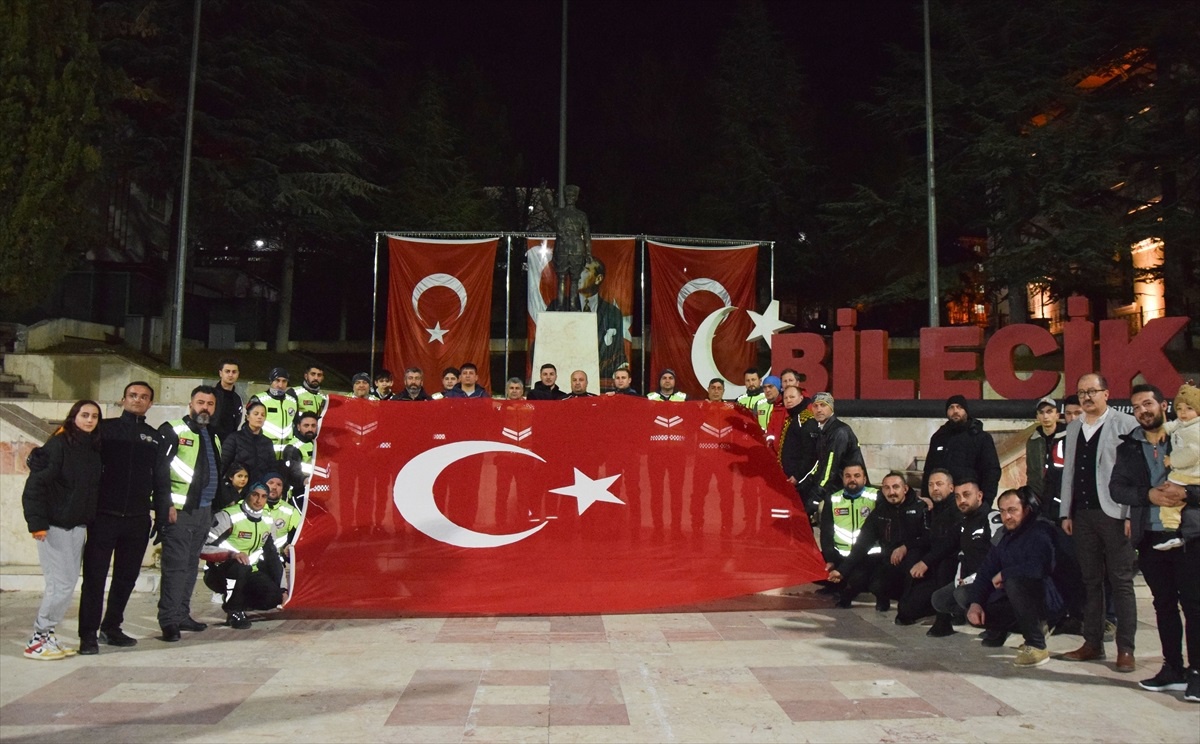 Bilecik\'te Irak operasyonunda şehit olan askerler için motosiklet konvoyu düzenlendi
