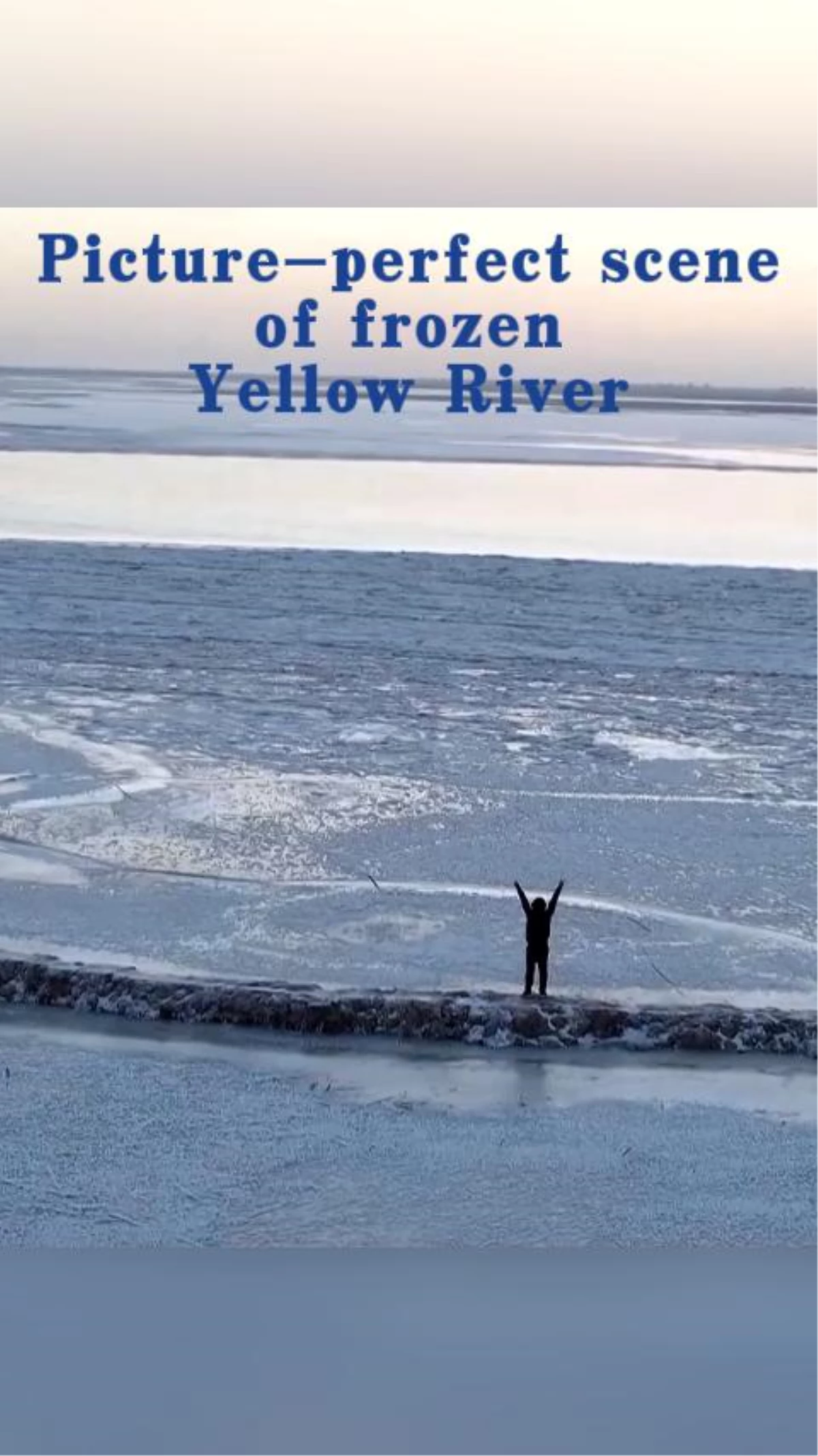 Video: Çin\'deki Sarı Nehir\'in donmuş görüntüsü tabloları aratmıyor