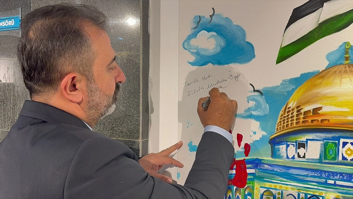 Çorum Belediyesi ve Hitit Üniversitesi İşbirliğiyle İsrail'in Gazze'ye Yönelik Saldırıları Anlatan Sergi Açıldı