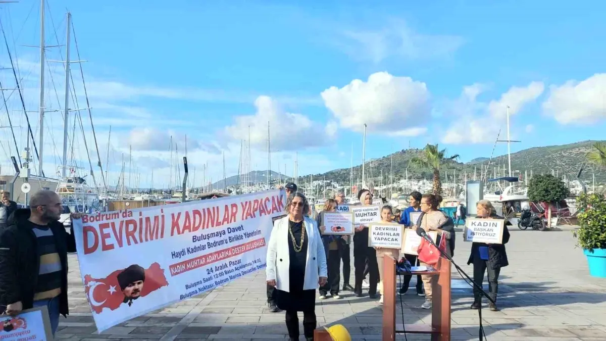 Bodrum Belediye Başkan Aday Adayı Mine Gültekin, Kadın Muhtar Adaylarına Destek Buluşmasında Kürsüyü Kırdı