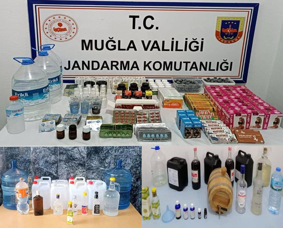 Muğla\'da 83 Litre Sahte Alkol Ele Geçirildi