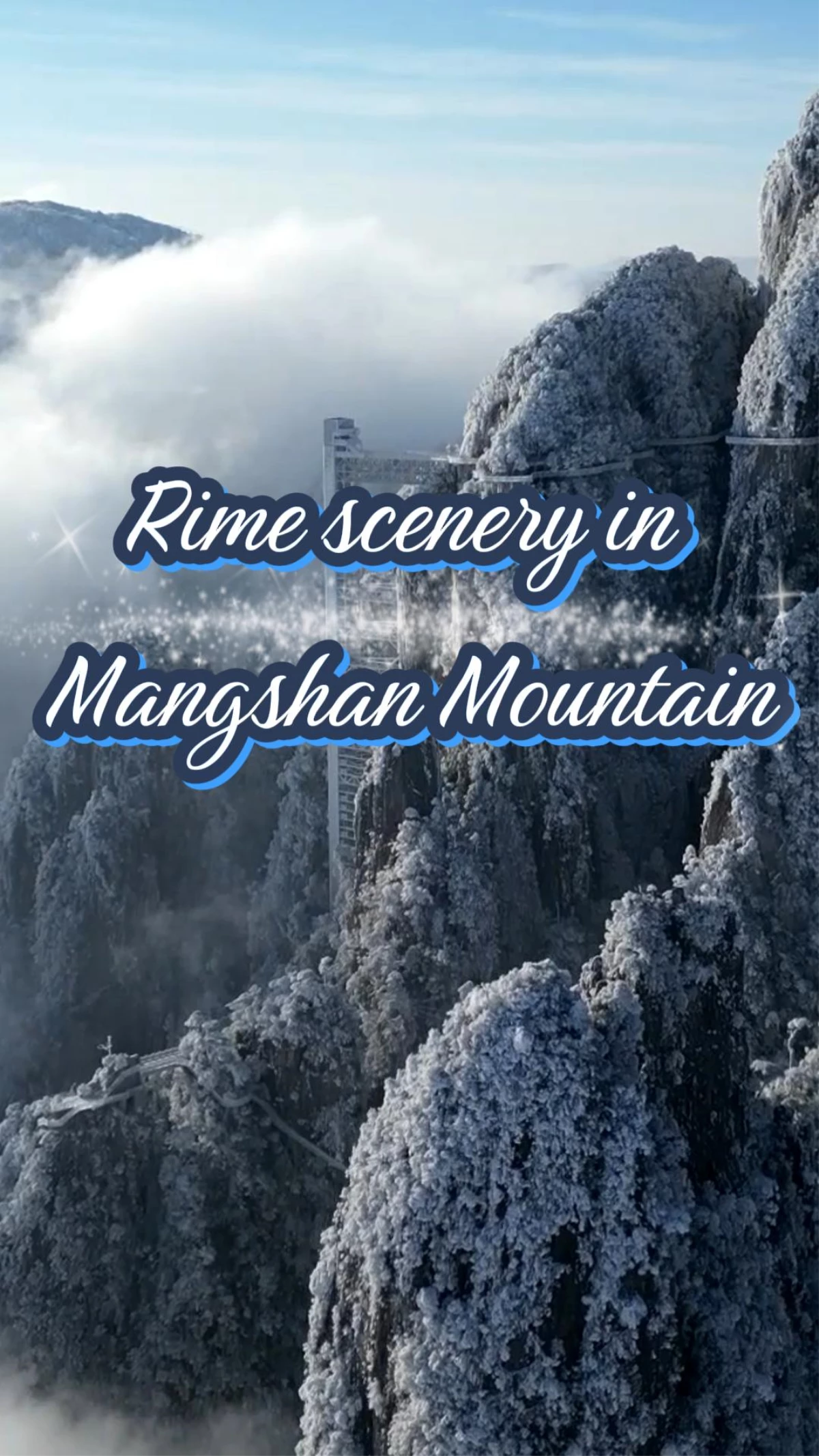 Mangshan Dağı\'ndan kış manzaraları