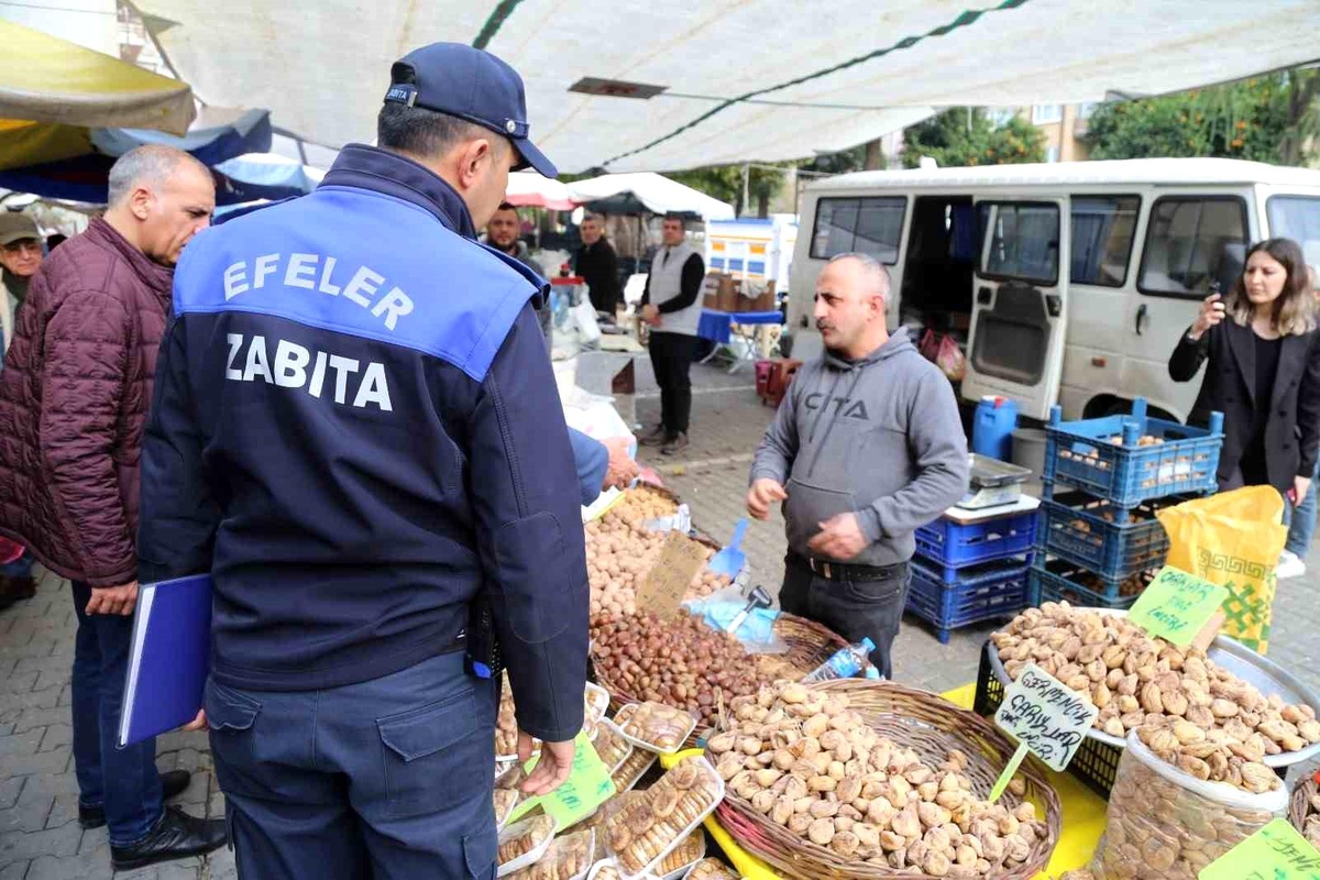 Efeler Belediyesi Pazar Yeri Denetimleri Devam Ediyor