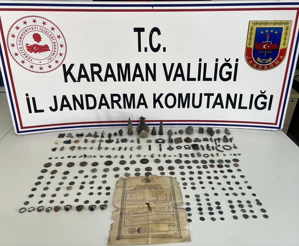 Karaman\'da Tarihi Eser Operasyonu: 1 Şüpheli Gözaltına Alındı