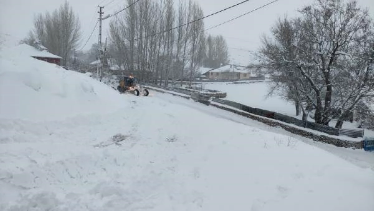 Karlıova\'da kar yağışı nedeniyle kapanan köy ve mahalle yolları açıldı