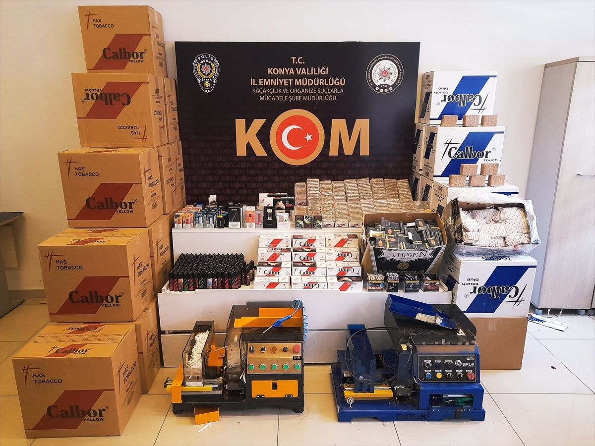 Konya\'da kaçakçılık operasyonunda 9 şüpheli gözaltına alındı
