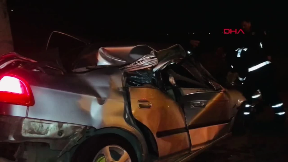 İznik\'te kaza: Otomobil beton direğe çarptı, sürücü ağır yaralandı