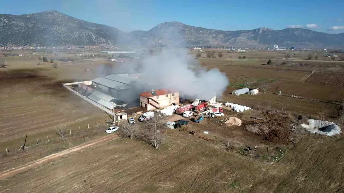 Burdur\'da çıkan balya yangını tekrar nüksetti